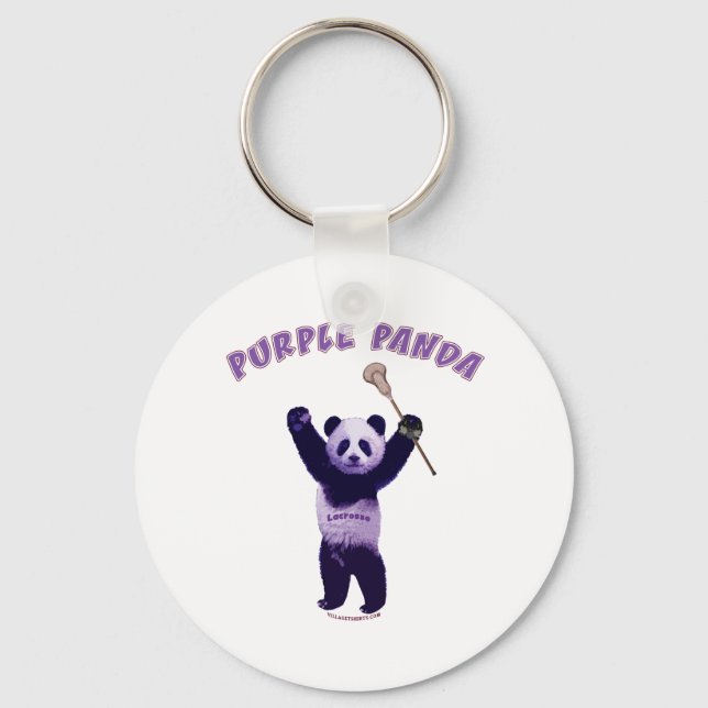 Purple Panda Lacrosse Key Ring (Front)