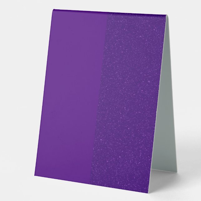 Purple Panel Table Tent Sign – Customisable (Front)
