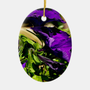 Purple Panic Ceramic Ornament