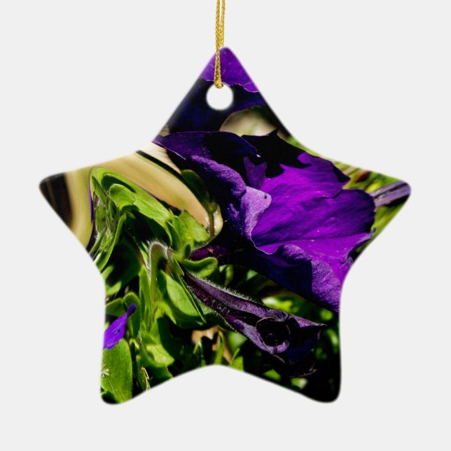 Purple Panic Ceramic Tree Decoration (Front)