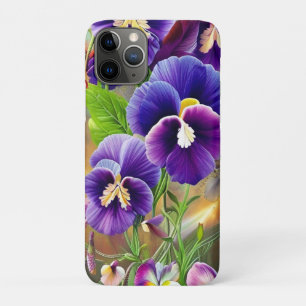 Purple Pansies -AI ART iPhone 11 Pro Case
