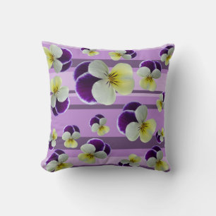 Purple pansies cushion