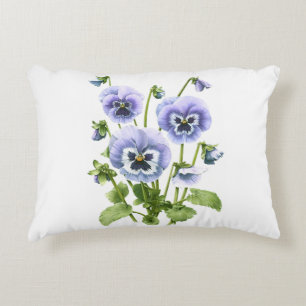 Purple Pansies Decorative Cushion