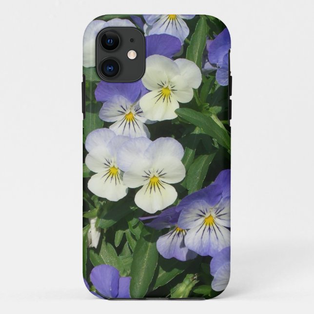 Purple Pansies Garden Floral Case-Mate iPhone Case (Back)