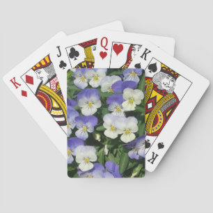 Purple Pansies Garden Floral Playing Cards
