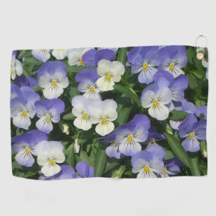 Purple Pansies Golf Towel