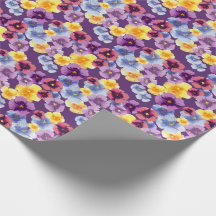 Purple Pansies Hand-Illustrated Boho Floral