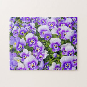 Purple Pansies Jigsaw Puzzle