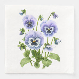 Purple Pansies Napkin