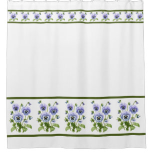 Purple Pansies Shower Curtain