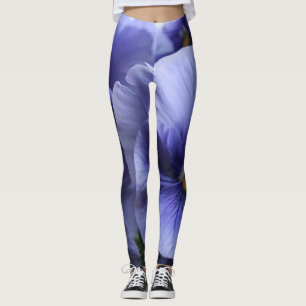Purple Pansy Blossom, Photo 43, Unique, Artsy Leggings