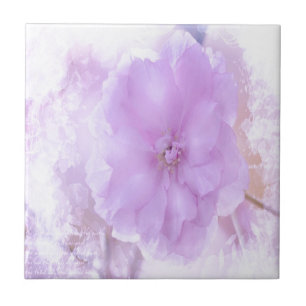Purple Pansy Ceramic Tile