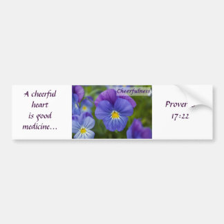 Purple Pansy - Cheerfulness Bumper Sticker