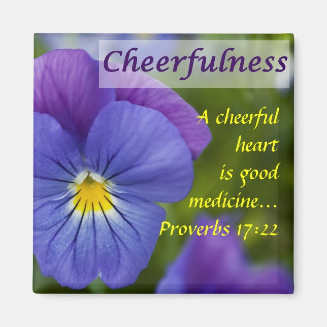 Purple Pansy - Cheerfulness Magnet (Front)