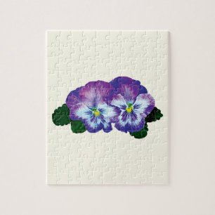 Purple Pansy Duo Jigsaw Puzzle