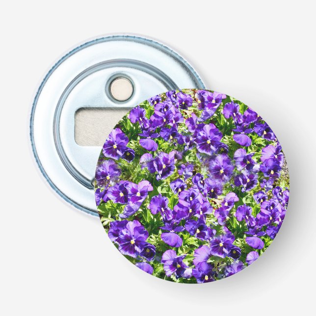 Purple Pansy Field, Bottle Opener (Front)