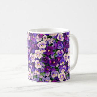 Purple Pansy Flower Coffee Mug
