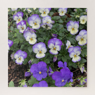 Purple Pansy Flower Floral Jigsaw Puzzle Gift