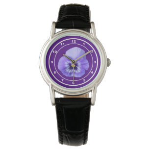 Purple Pansy Flower on Watch