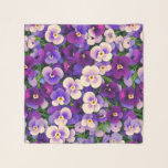 Purple Pansy Flower Scarf<br><div class="desc">This purple pansy scarf is a charming and versatile accessory that combines the delicate beauty and vibrant colours of pansy flowers with the practicality of a scarf. The scarf drapes elegantly around the neck, shoulders or even as a stylish accent on a handbag. The smooth material provides a comfortable feel...</div>
