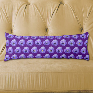 Purple Pansy Flower Seamless Pattern on Body Cushion