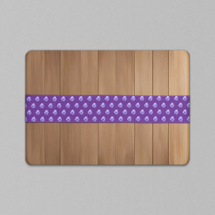 Purple Pansy Flower Seamless Pattern on Long Table Runner