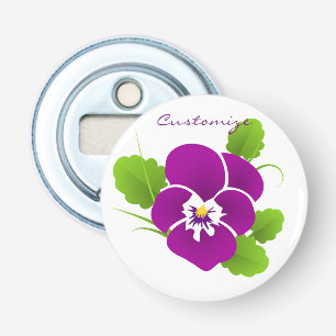 Purple Pansy Flower Thunder_Cove Bottle Opener