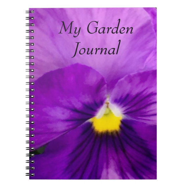 Purple Pansy Gardening Journal (Front)