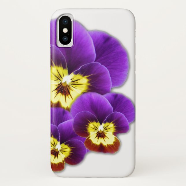 Purple Pansy iPhone Case (Back)