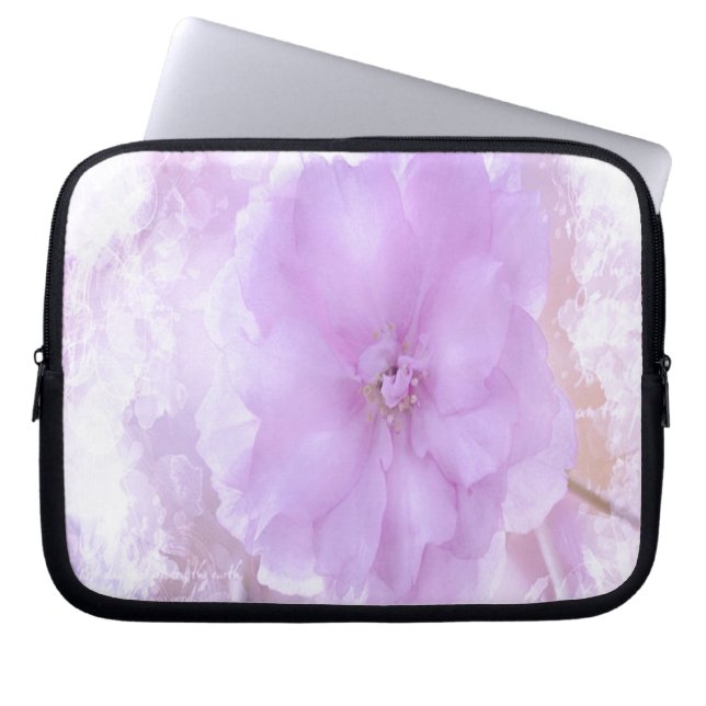 Purple Pansy Laptop Sleeve (Front)