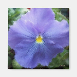 Purple Pansy Magnet