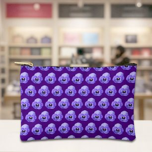 Purple Pansy Seamless Pattern on Pouch