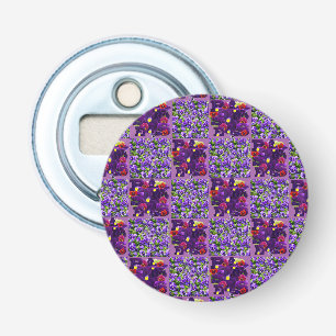 Purple Pansy Typography, Bottle Opener