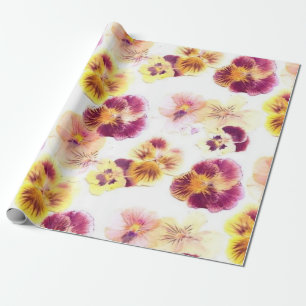 Purple Pansy Wrapping Paper