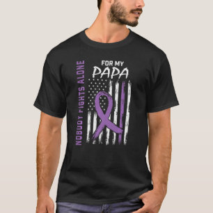 Purple Papa Lupus Awareness USA Flag Products Clot T-Shirt