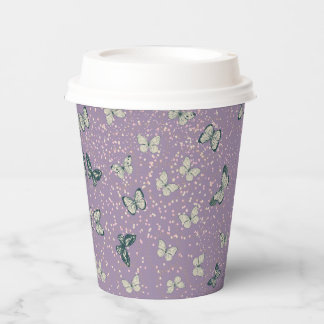 Purple Papillon  Paper Cups