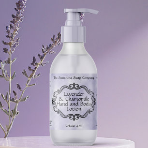 Purple parchment vintage frame cosmetic label