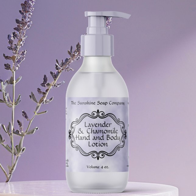 Purple parchment vintage frame cosmetic label (Creator Uploaded)