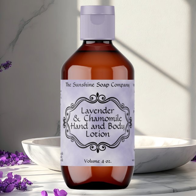 Purple parchment vintage frame cosmetic label (Creator Uploaded)
