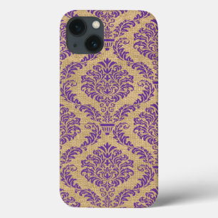 Purple Parisian Moods Damask iPhone 13 Case
