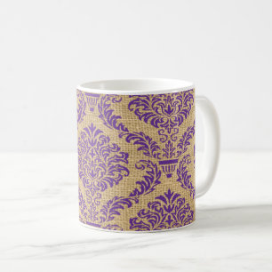 Purple Parisian Moods Damask Coffee Mug