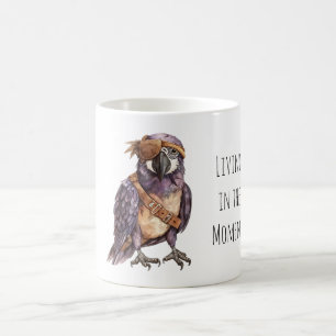 Purple Parrot Eye Patch Coffee Mug