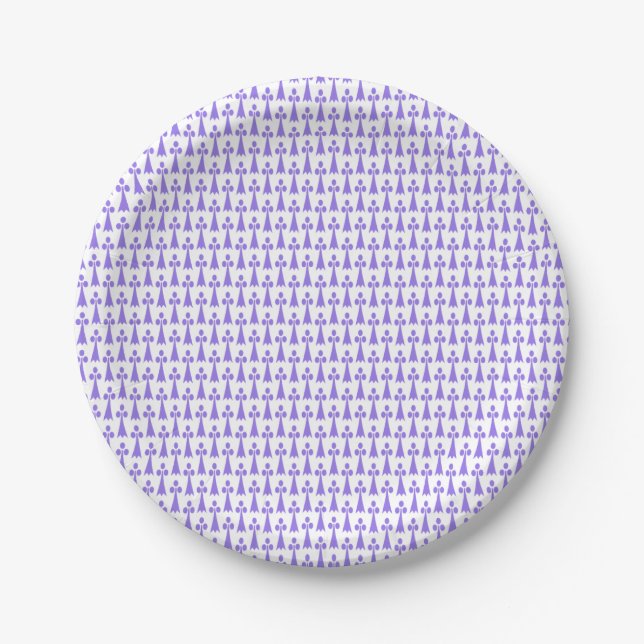 Purple Party Hat Paper Plates (Front)