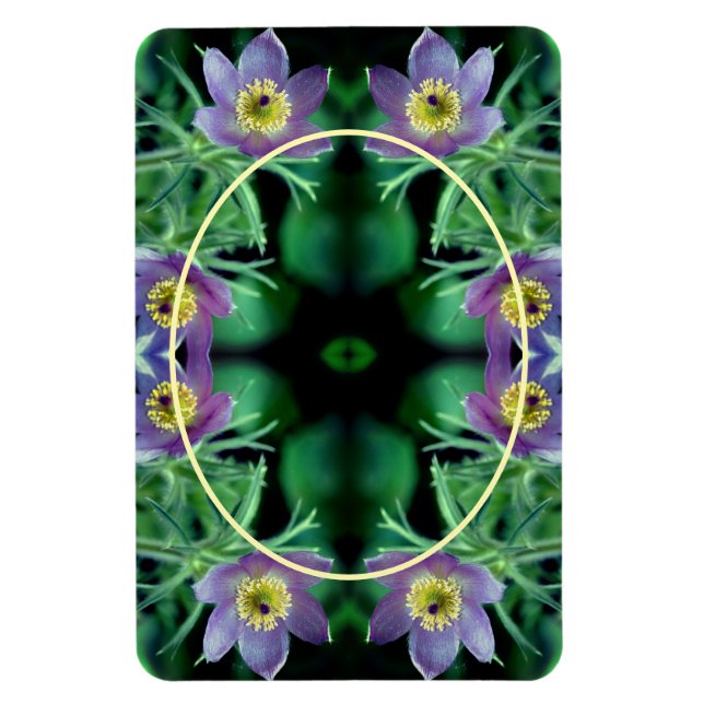 Purple Pasque Flowers Create Your Own Photo Magnet (Vertical)