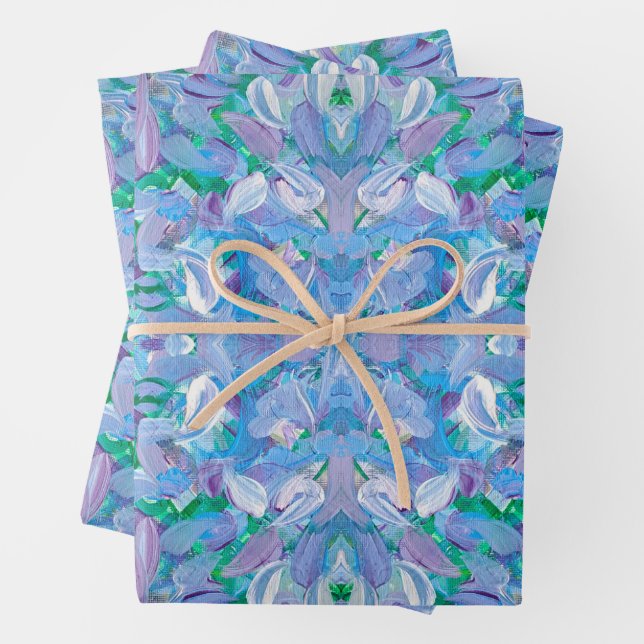 Purple Passion Abstract Wrapping Paper (In situ)