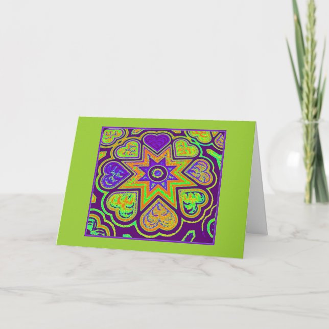 'Purple Passion'  Blank Greeting Card (Front)
