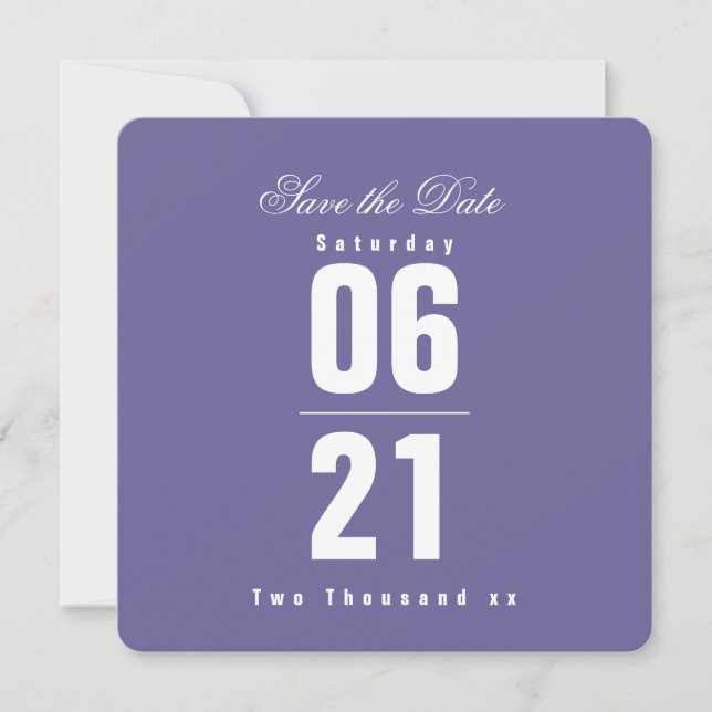 Purple Passion Celebration|Solid |Save the Date (Front)