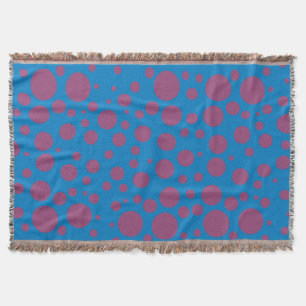 purple passion feeling blue moon art dizzy dots throw blanket