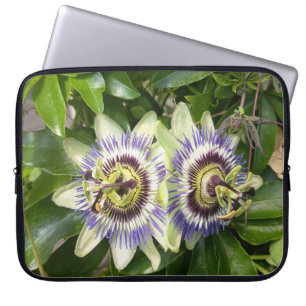 Purple Passion Flower Botanical Laptop Sleeve
