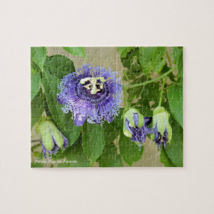Purple Passion Flowers Jigsaw Puzzle Game